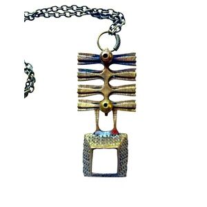 Vintage ‘60’s/‘70’s Pentti Sarpaneva bronze metal brutalist Necklace rare find!